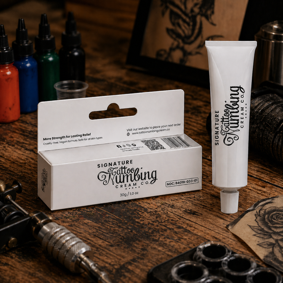 Signature tattoo numbing cream 30g XL tube and retail box