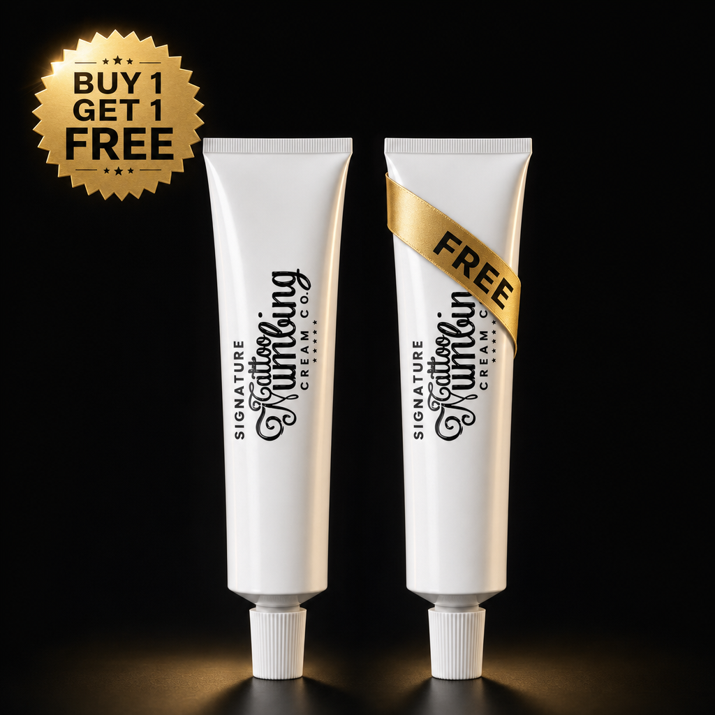 BOGO offer: 1 tattoo numbing cream tube plus 1 free