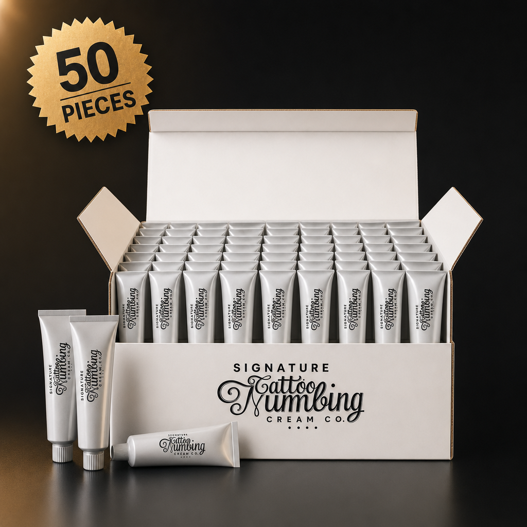 Wholesale case of 50 Signature tattoo numbing cream 30g XL tubes