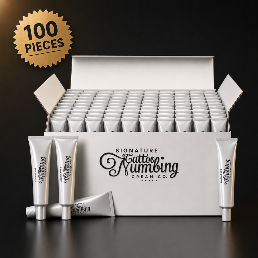 Wholesale case of 100 Signature tattoo numbing cream 30g XL tubes
